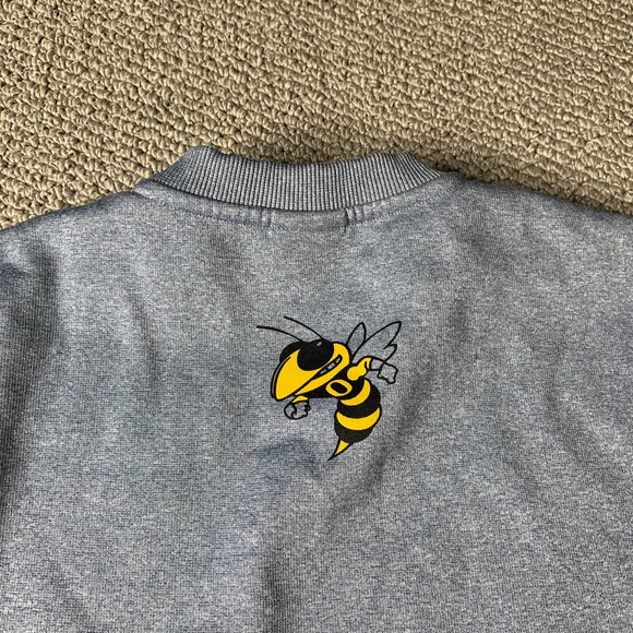 Under Armour Womens Oxford Sweater Size Medium Gray Fleece Pullover Embroidered - Picture 6 of 13